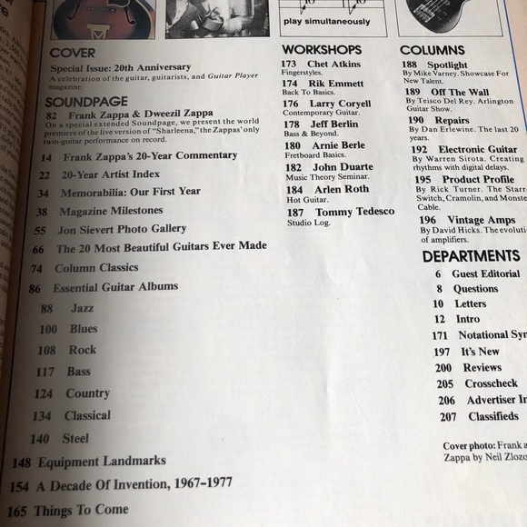 Guitar Player Magazine 20th & 30th Anniversay Issues 1987 & 97 Collectors Issues - Picture 5 of 16